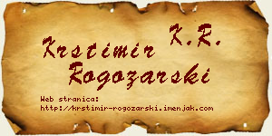 Krstimir Rogožarski vizit kartica